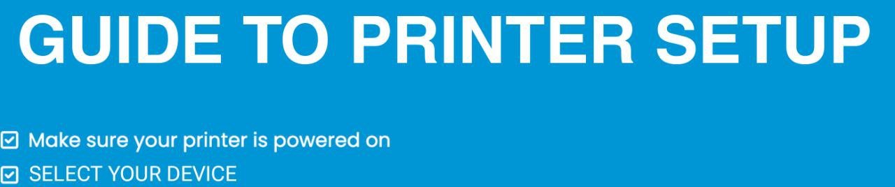 Download & Install Printer Software